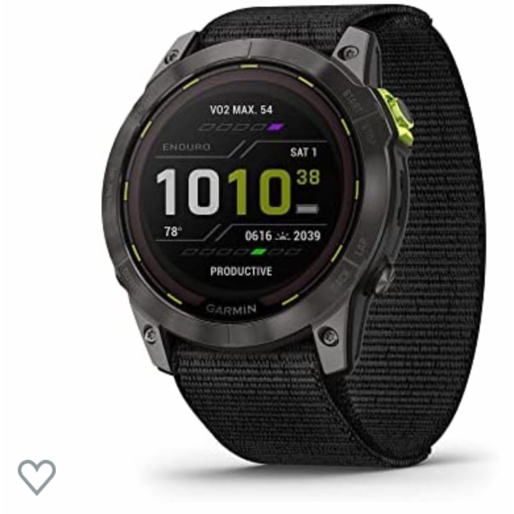 Model: Garmin Enduro 2
Screen size 1.4 Inches comes with extra band an charger